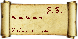 Parma Barbara névjegykártya